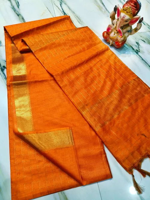 Authentic Mangalagiri Silk with Fine Handloom Weaving & Rich Texture